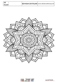 Mandala boyama sayfaları